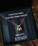 Halloween Gift For Her-Dancing Wishbone Necklace-You're Fang-Tastic