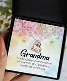 Great Gift For Grandma - Love Heart Necklace with Message Card