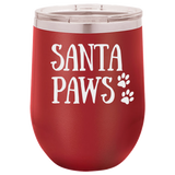SANTA PAWS  12 OUNCE WINE TUMBLER
