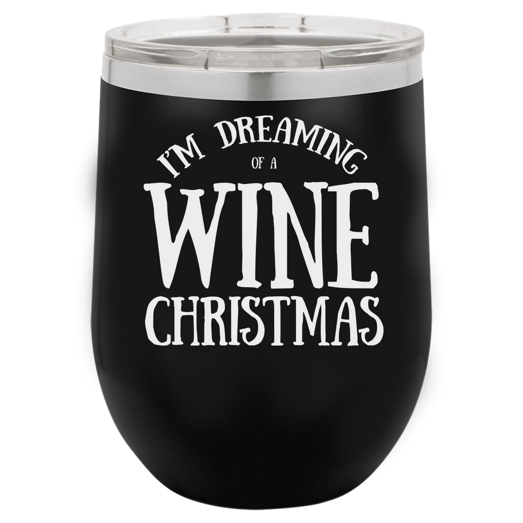 WINE CHRISTMAS  12 OUNCE WINE TUMBLER