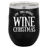 WINE CHRISTMAS  12 OUNCE WINE TUMBLER