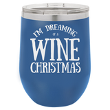 WINE CHRISTMAS  12 OUNCE WINE TUMBLER