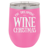 WINE CHRISTMAS  12 OUNCE WINE TUMBLER