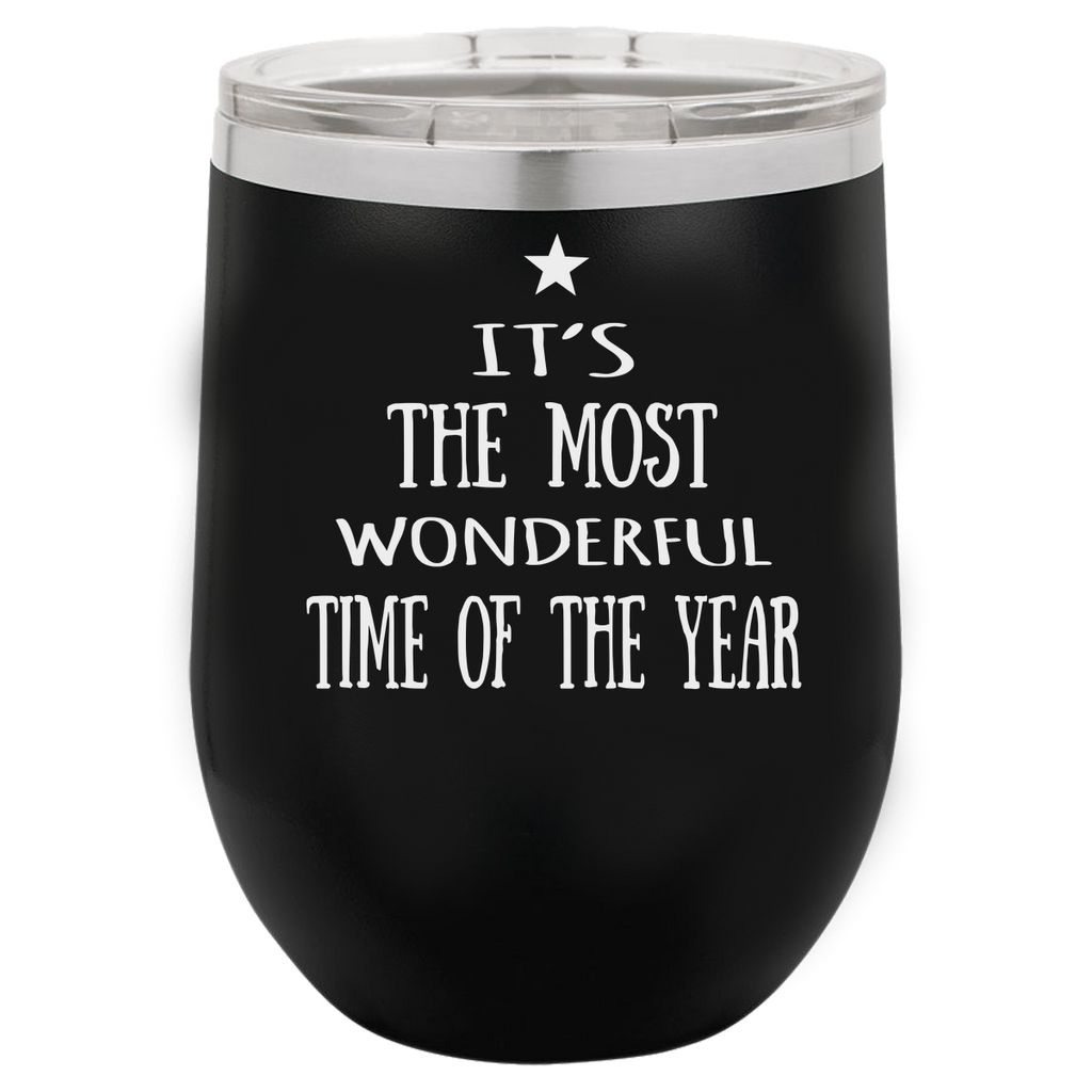 WONDERFUL TIME OF THE YEAR  12 OUNCE WINE TUMBLER