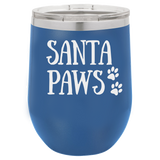 SANTA PAWS  12 OUNCE WINE TUMBLER